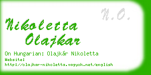 nikoletta olajkar business card